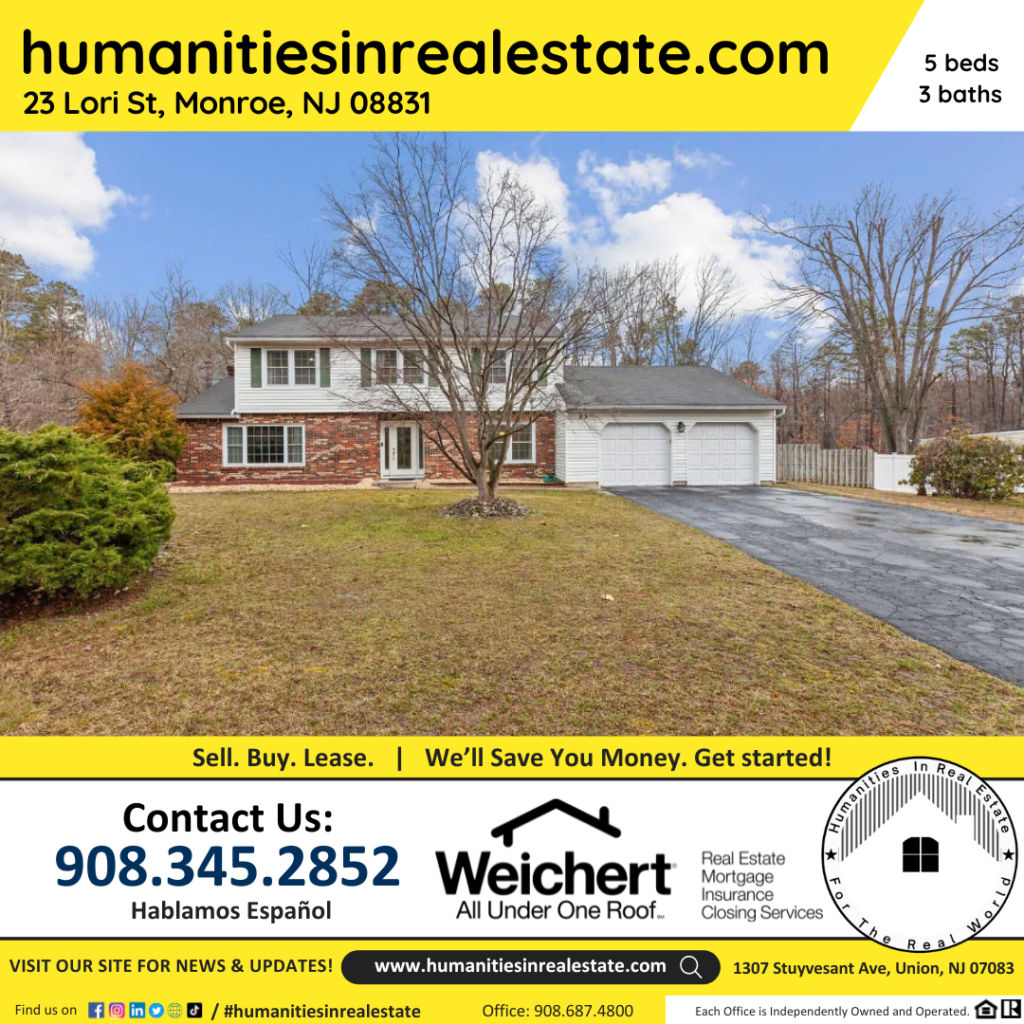 New Jersey Homes For Sale 23 Lori St, Monroe, NJ 08831