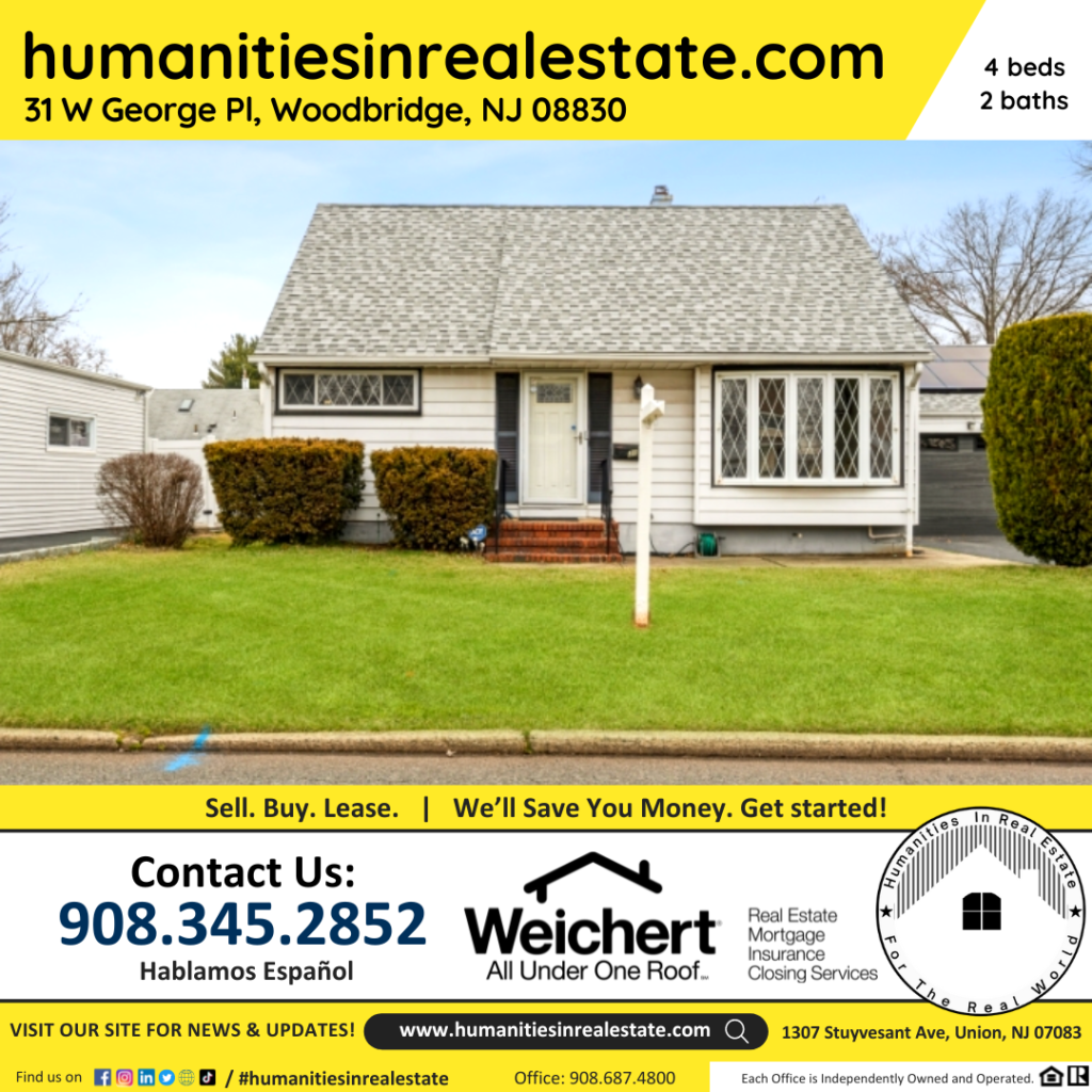 New Jersey Homes For Sale 31 W George Pl, Woodbridge, NJ 08830