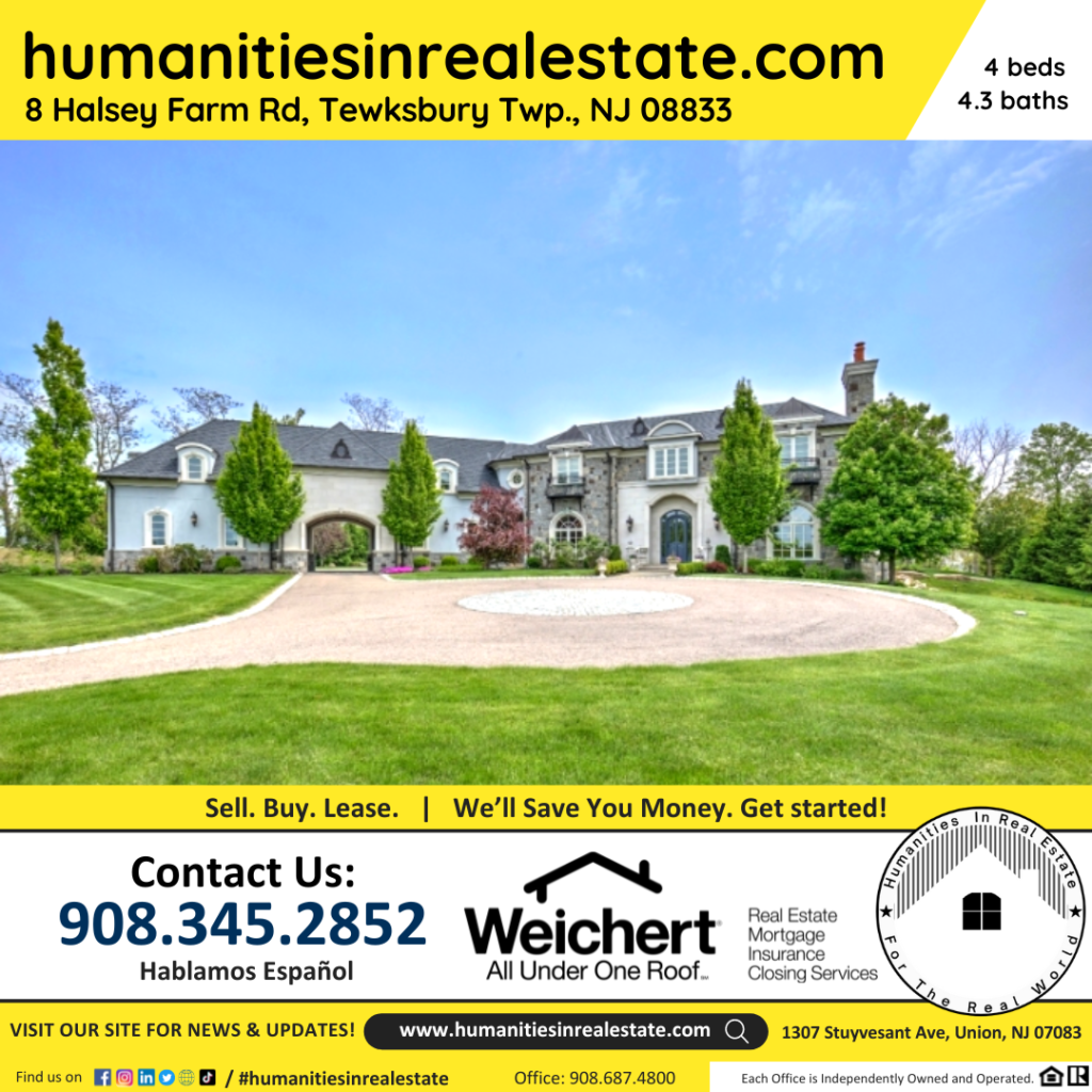 New Jersey Homes For Sale 8 Halsey Farm Rd, Tewksbury Twp., NJ 08833