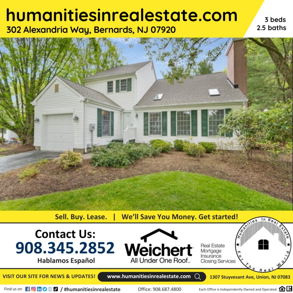 New Jersey Homes For Sale 302 Alexandria Way, Bernards, NJ 07920