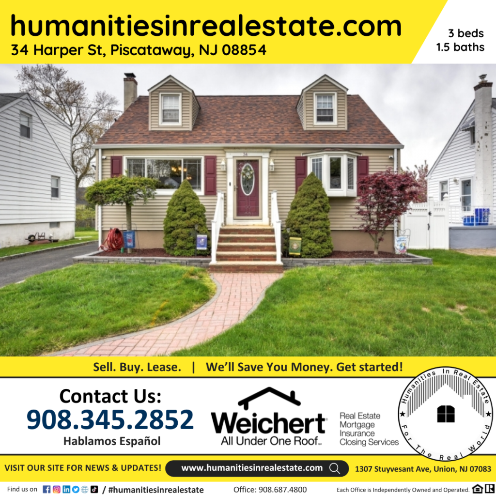 New Jersey Homes For Sale 34 Harper St, Piscataway, NJ 08854