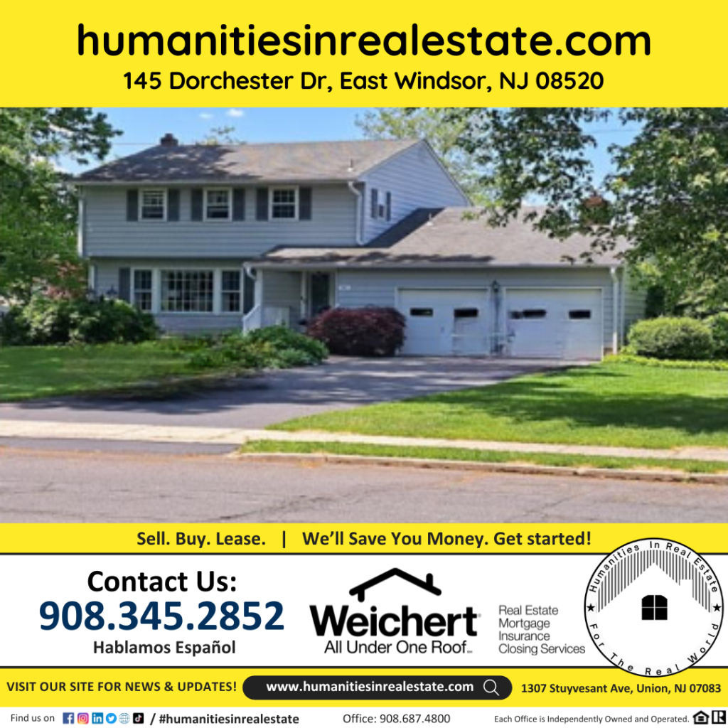 New Jersey Homes For Sale 145 Dorchester Dr, East Windsor, NJ 08520