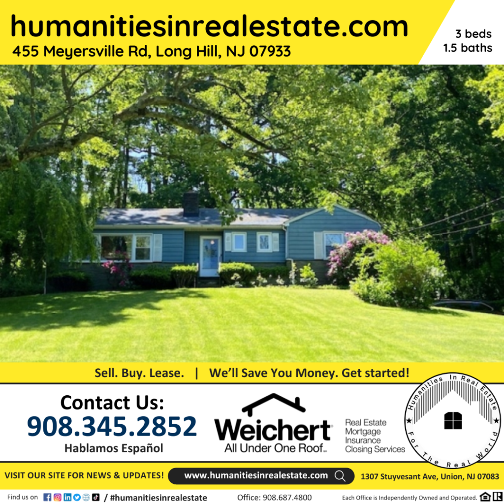 New Jersey Homes For Sale 455 Meyersville Rd, Long Hill, NJ 07933