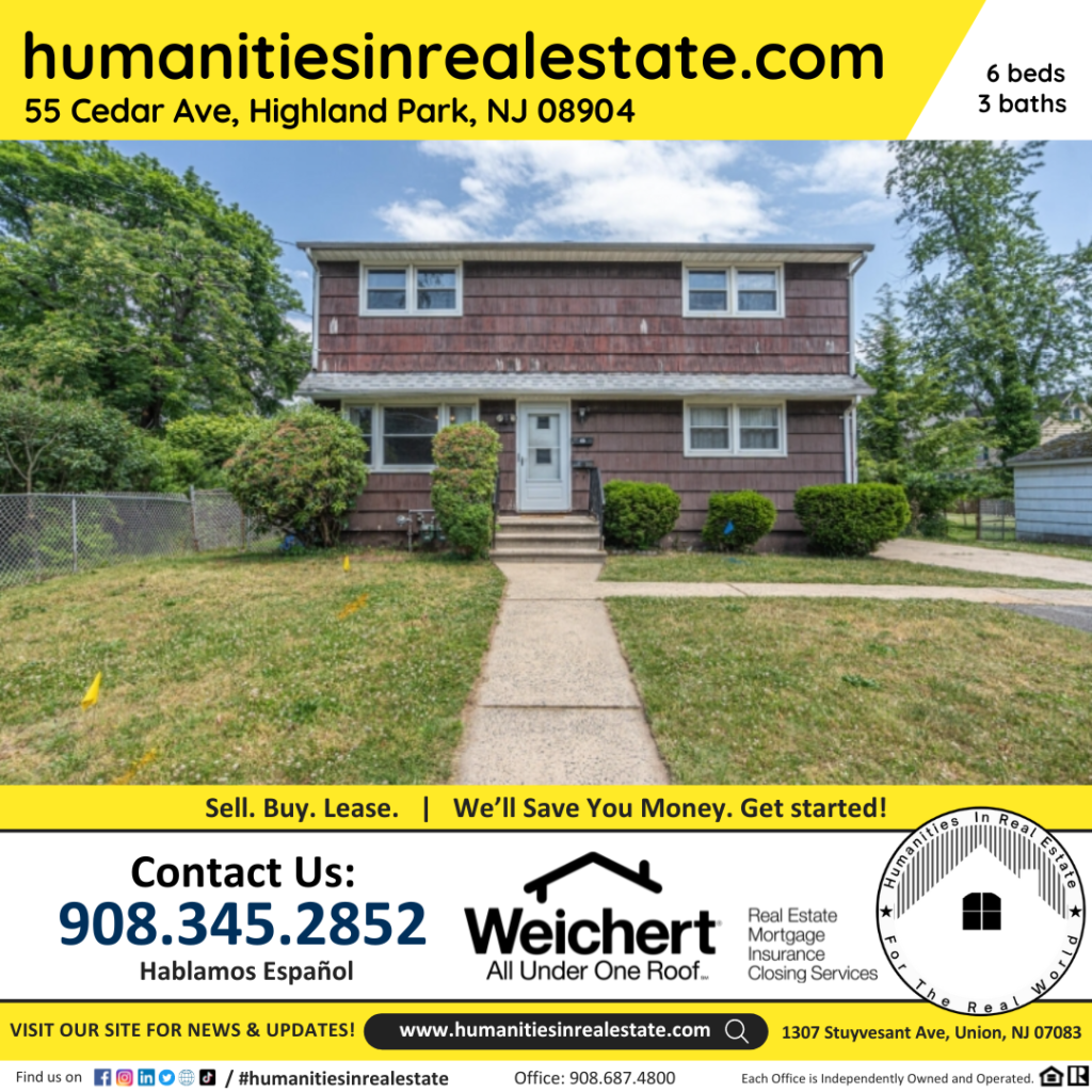 New Jersey Homes For Sale 55 Cedar Ave, Highland Park, NJ 08904
