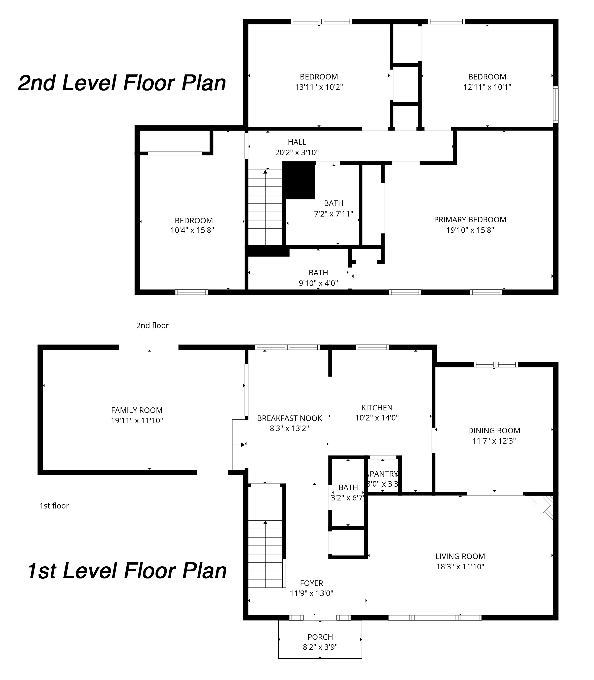 7 3rd ave 1st 2nd level floor plan